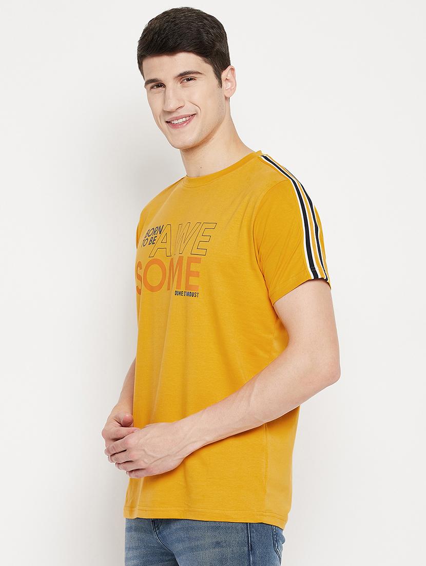 yellow  chest print t-shirt - 18335888 -  Standard Image - 1