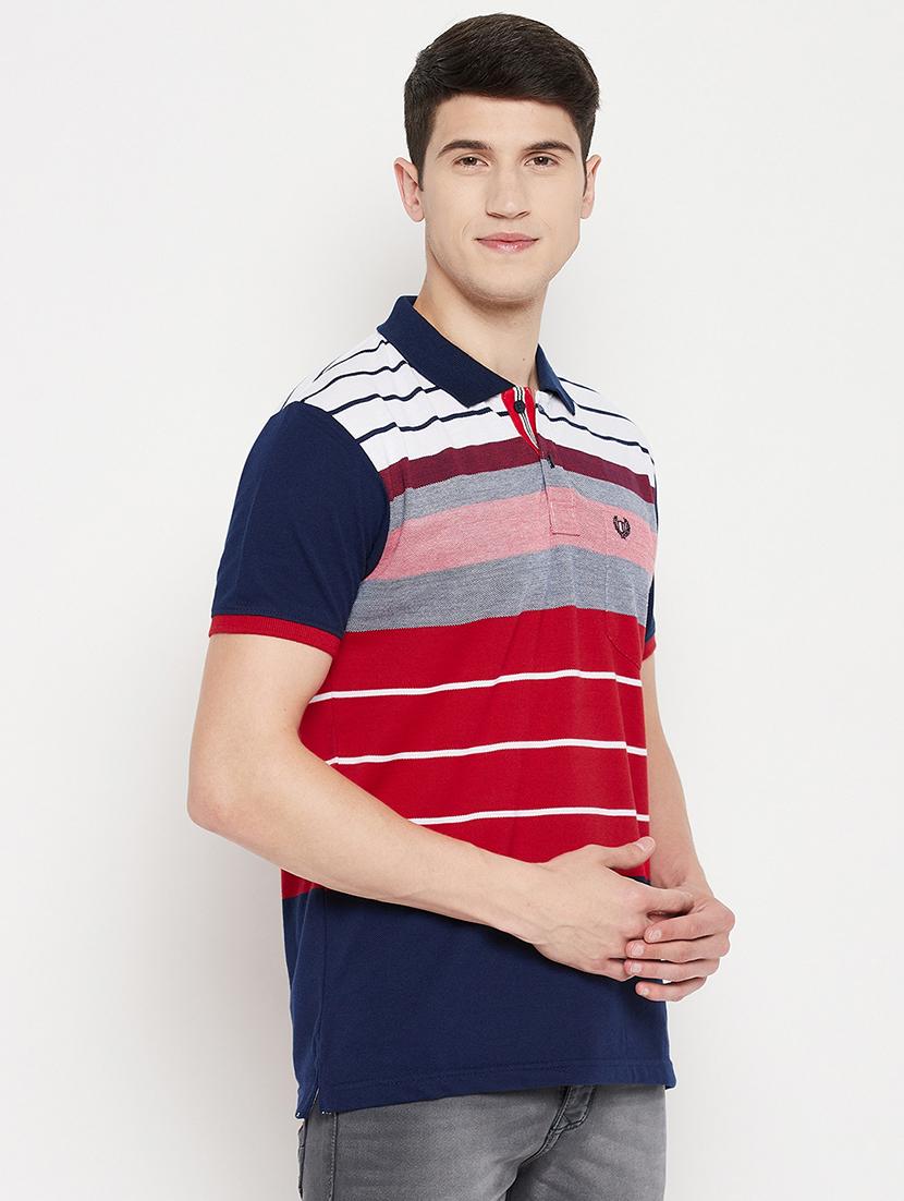 red striped polo t-shirt - 18335892 - Standard Image - 1