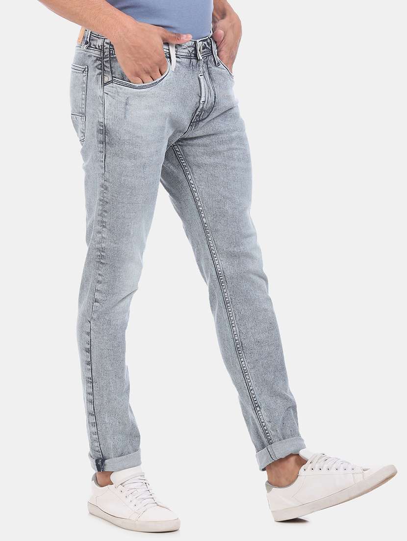 light blue stone washed denim jean - 18336339 -  Standard Image - 1