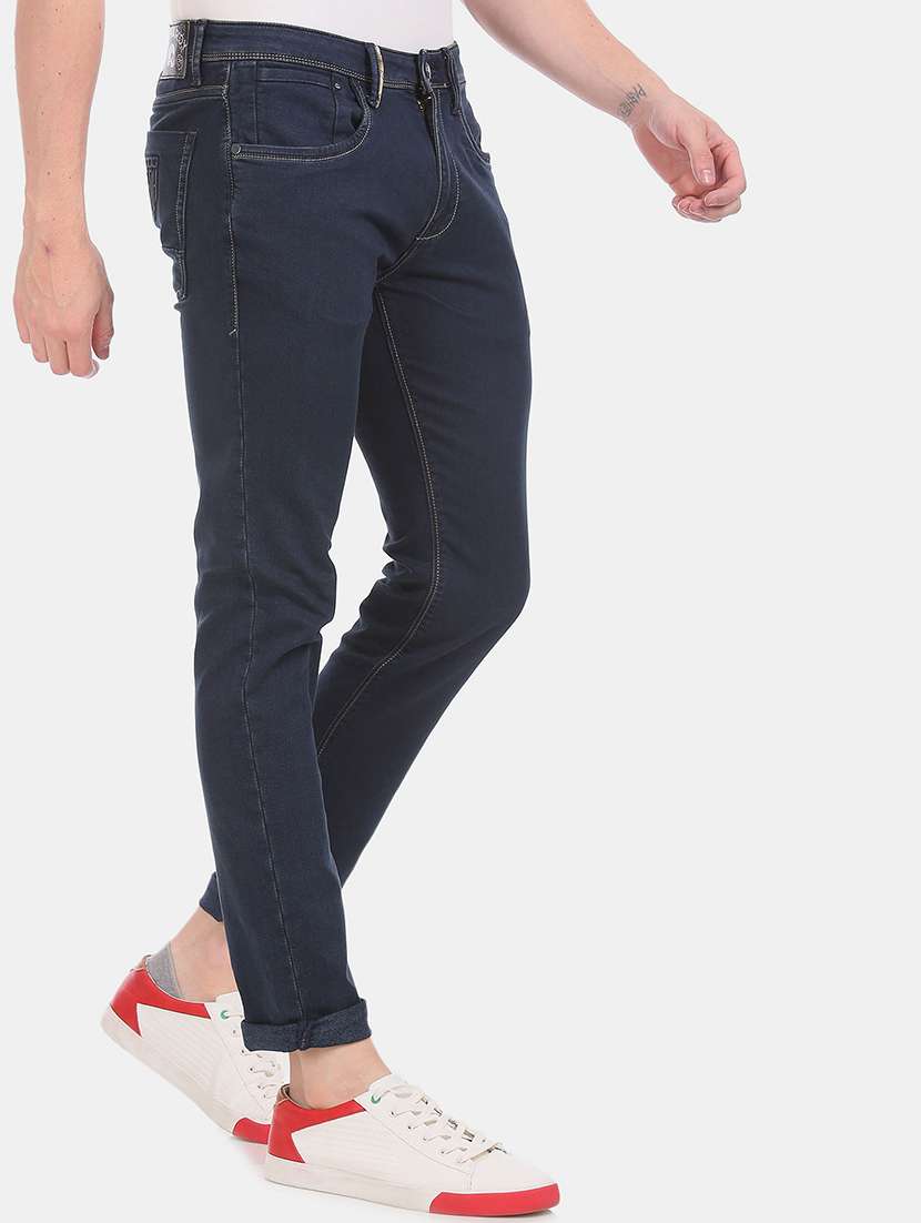 dark blue stone washed denim jean - 18336343 -  Standard Image - 1