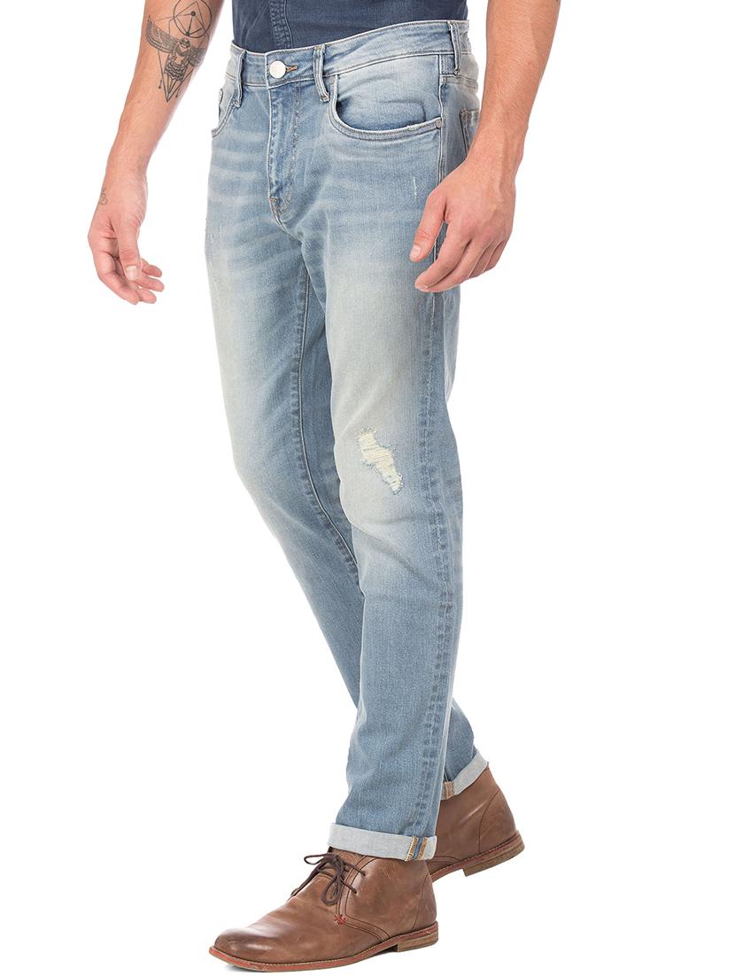 light blue stone washed denim jean - 18336819 - Standard Image - 1