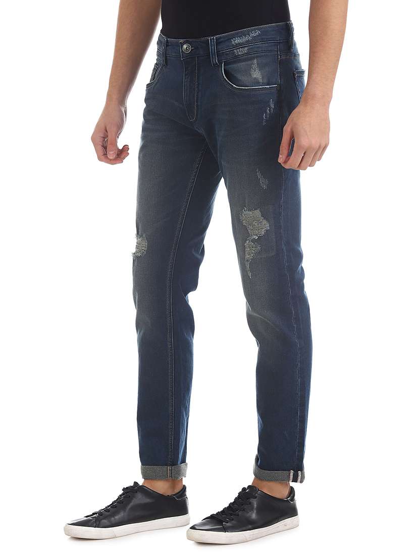 dark blue solid washed jean - 18336842 -  Standard Image - 1