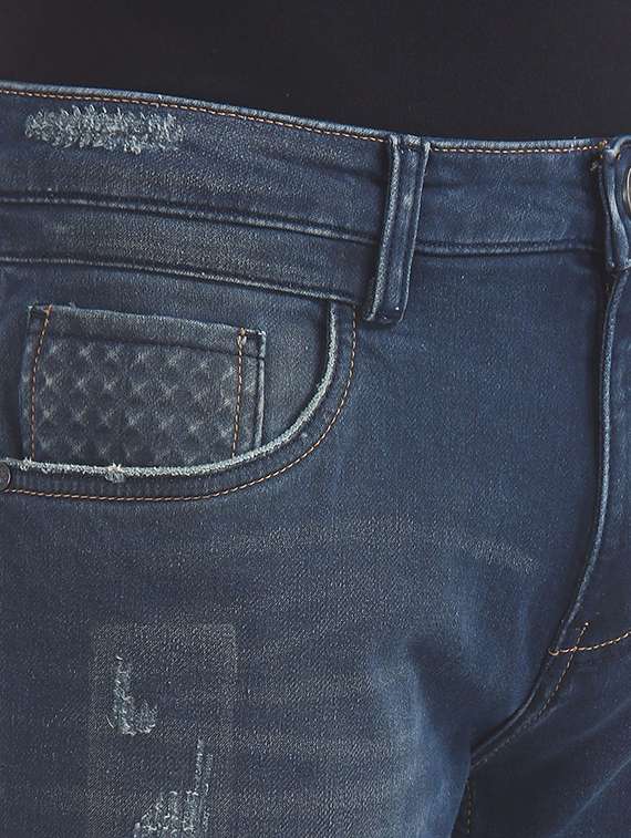 dark blue solid washed jean - 18336842 -  Standard Image - 4