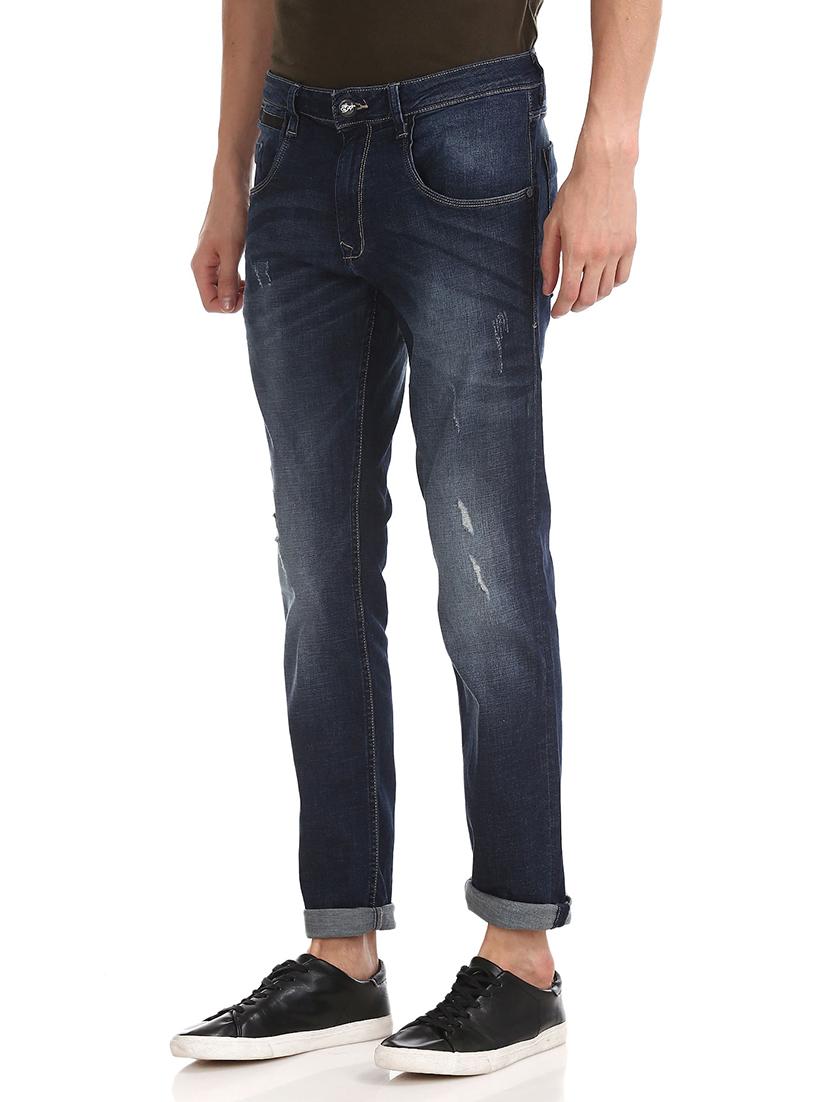 dark blue solid washed jean - 18336846 -  Standard Image - 1
