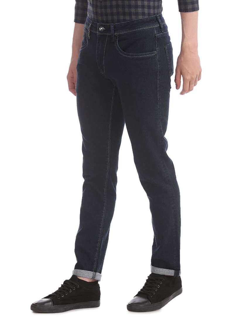 dark blue solid washed jean - 18336865 - Standard Image - 1