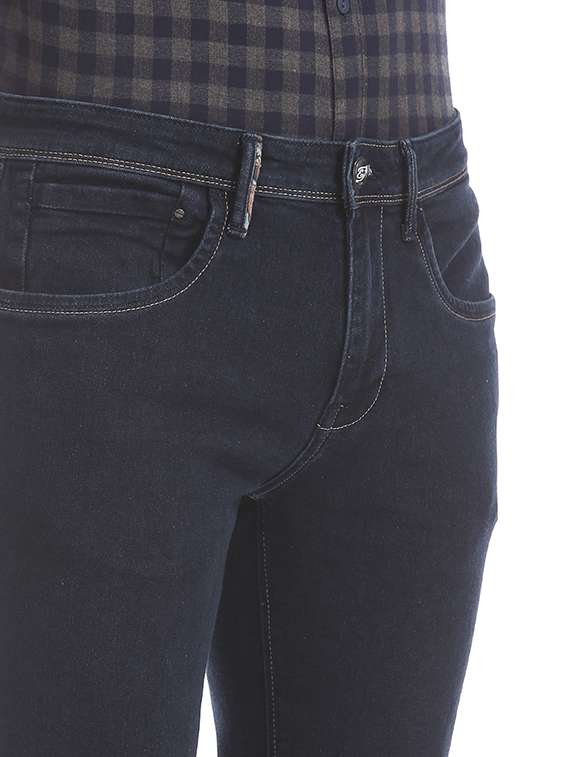 dark blue solid washed jean - 18336865 - Standard Image - 4
