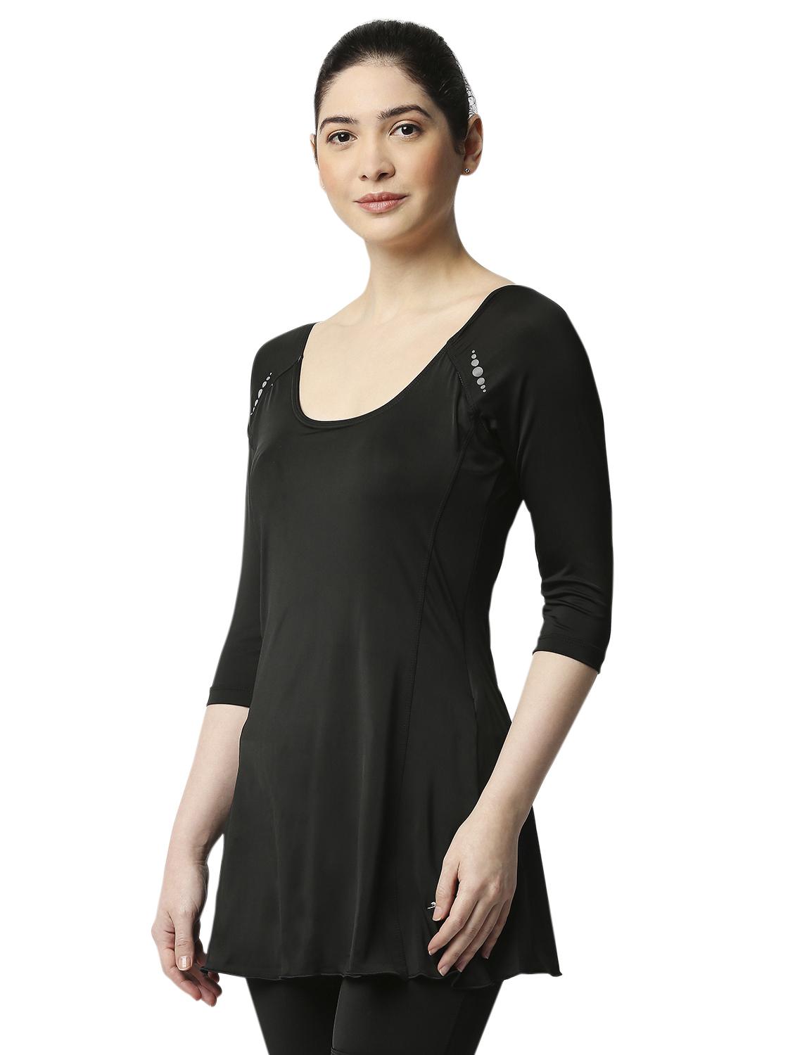 round neck solid swimsuit - 18336902 - Standard Image - 1