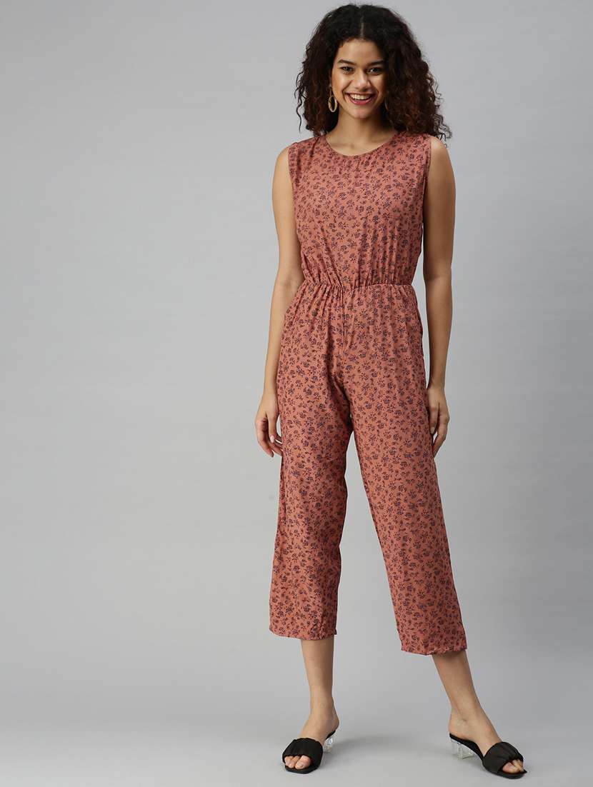 round neck floral jumpsuit - 18336931 -  Standard Image - 1