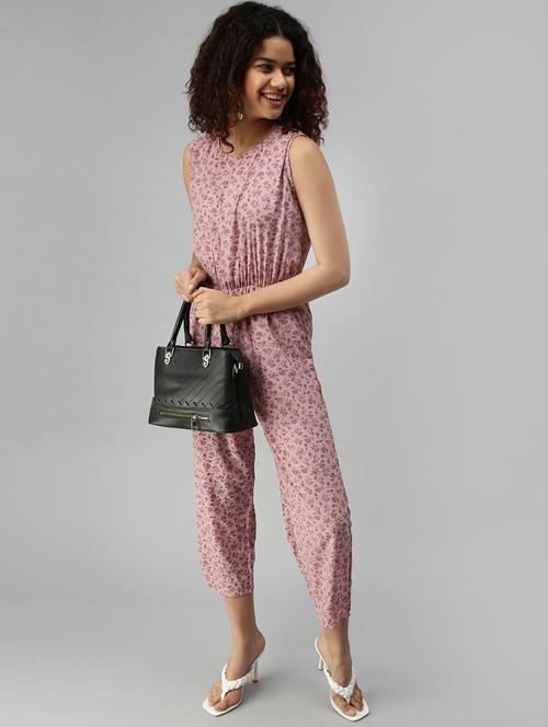 round neck floral jumpsuit - 18336932 -  Standard Image - 0