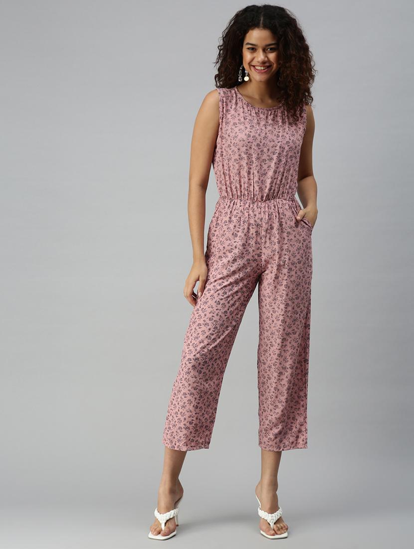 round neck floral jumpsuit - 18336932 -  Standard Image - 1