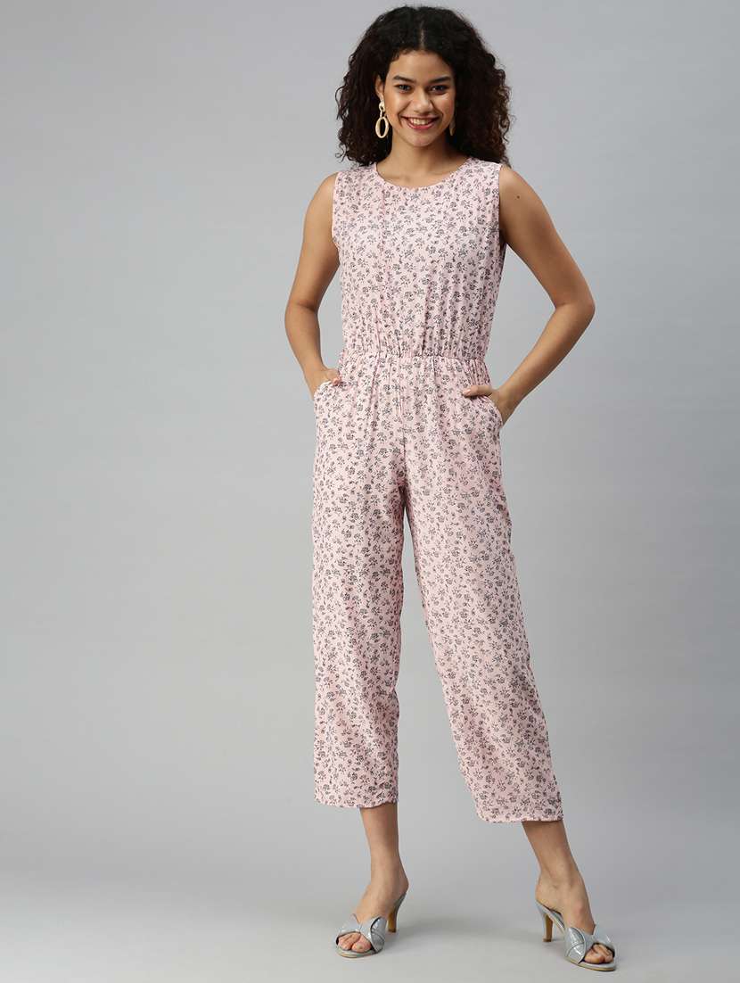 round neck floral jumpsuit - 18336933 -  Standard Image - 1