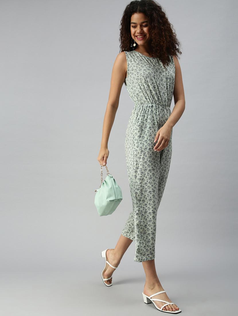round neck floral jumpsuit - 18336935 - Zoom Image - 0