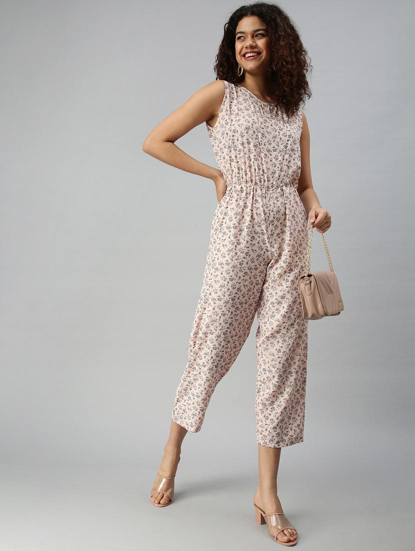 round neck floral jumpsuit - 18336936 -  Zoom Image - 0