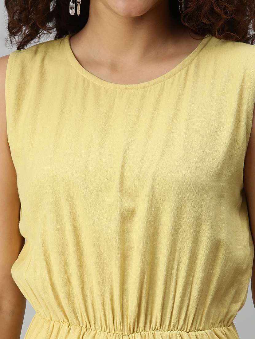 round neck solid jumpsuit - 18336954 -  Standard Image - 4