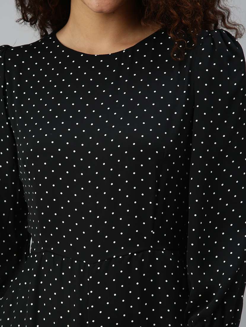 round neck polka dot jumpsuit - 18336956 -  Standard Image - 4