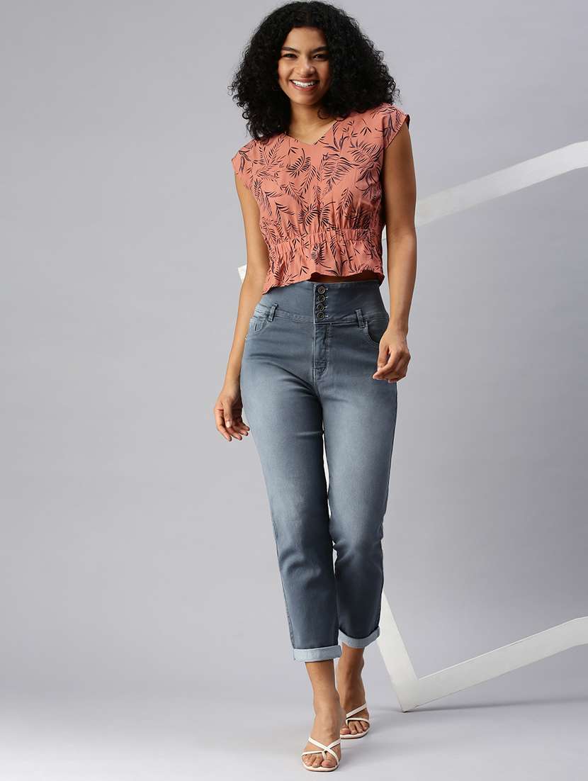 women's blouson v neck top - 18337142 - Standard Image - 4