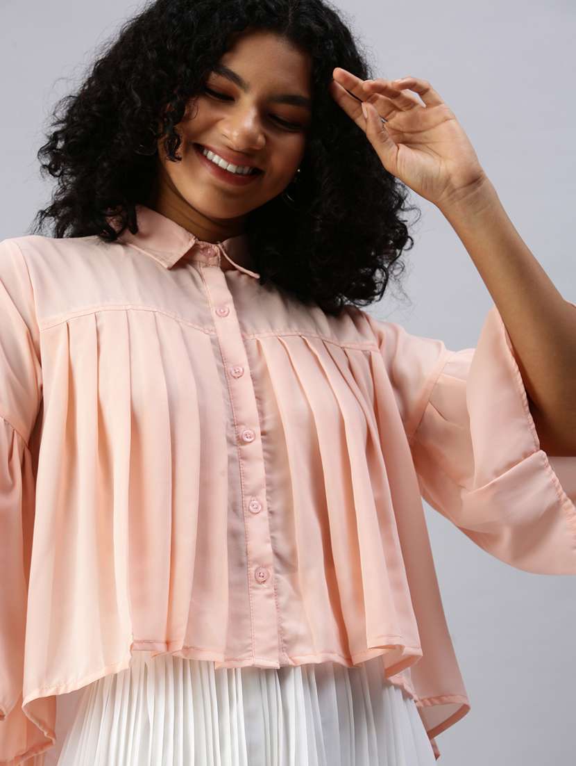 women's layered collared top - 18337154 -  Standard Image - 1