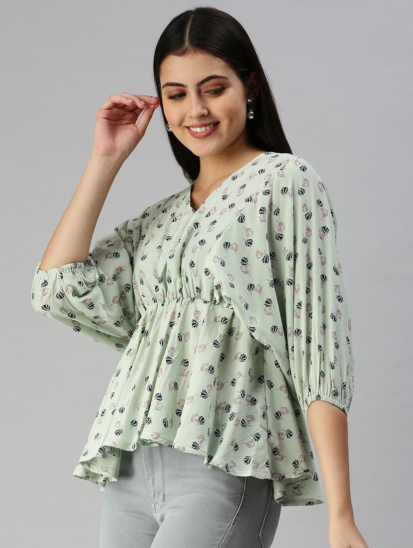 women's peplum v neck top - 18337162 -  Standard Image - 1