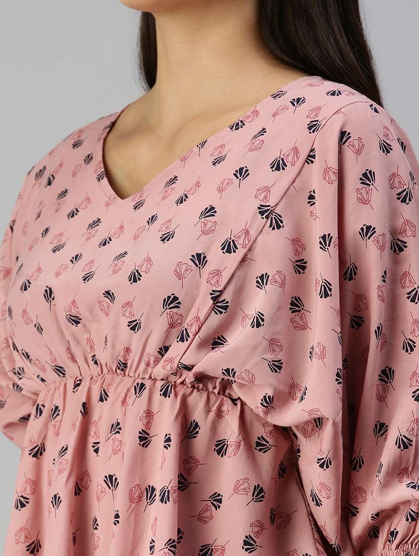 women's a line v neck top - 18337165 -  Standard Image - 4