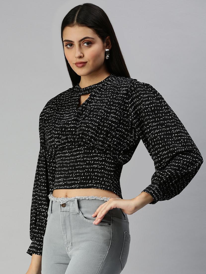 women's blouson key hole neck top - 18337180 -  Standard Image - 1