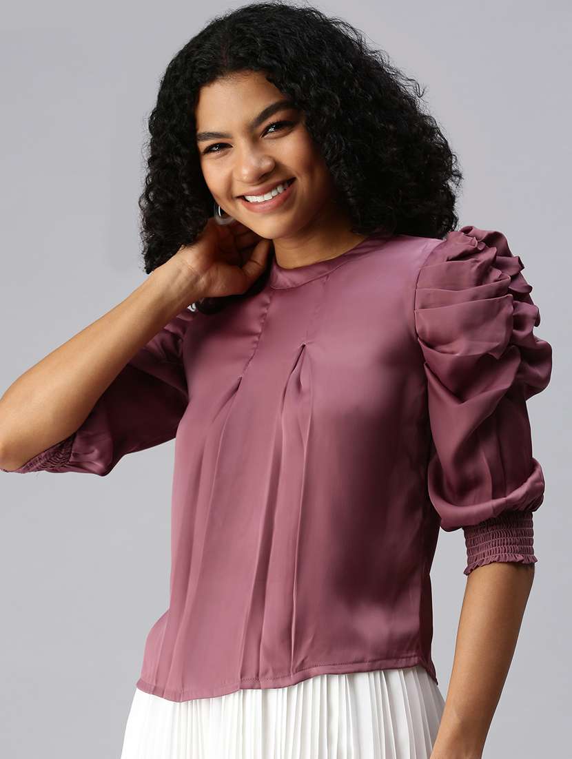 women's layered round neck top - 18337185 -  Standard Image - 1