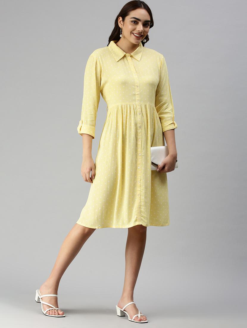 button up polka dot shirt dress - 18337280 - Zoom Image - 0