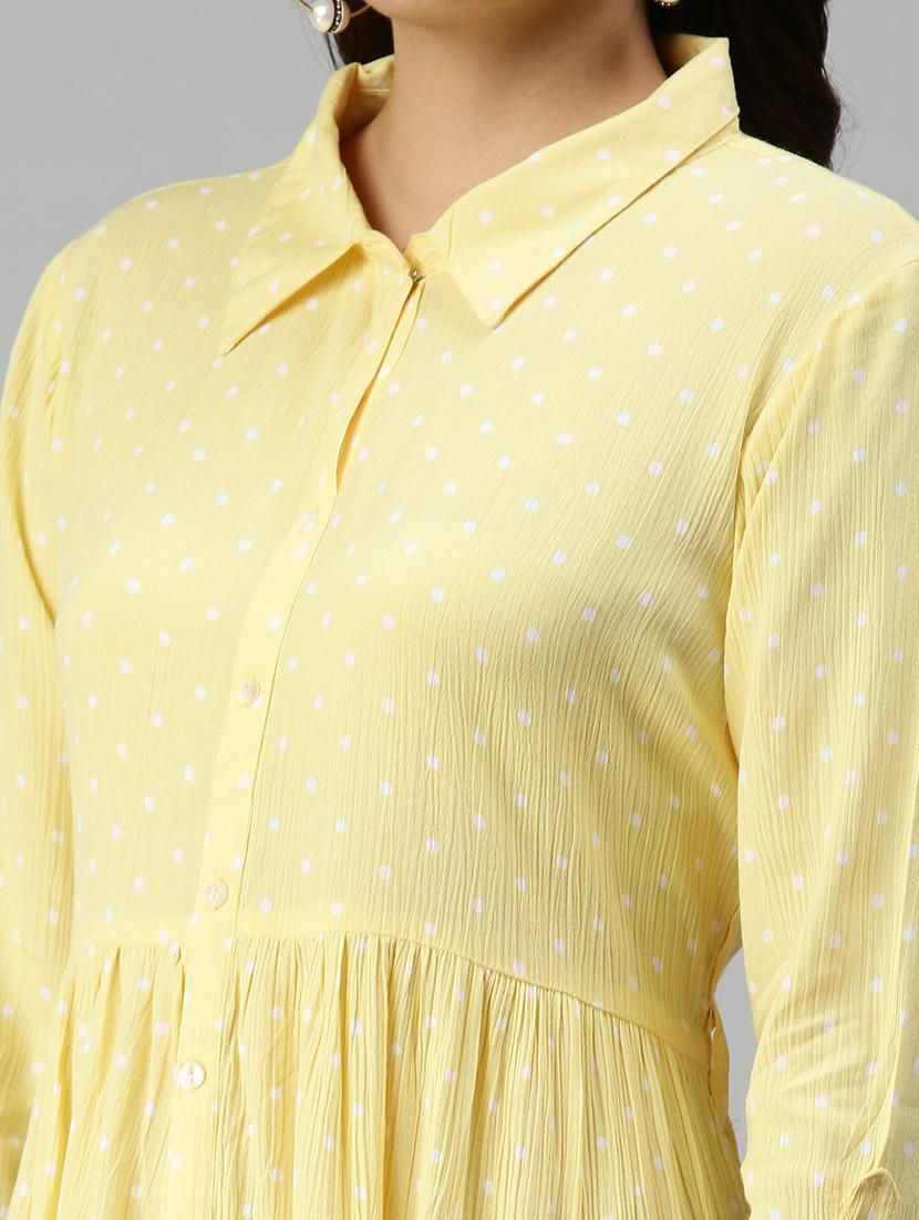 button up polka dot shirt dress - 18337280 - Standard Image - 4