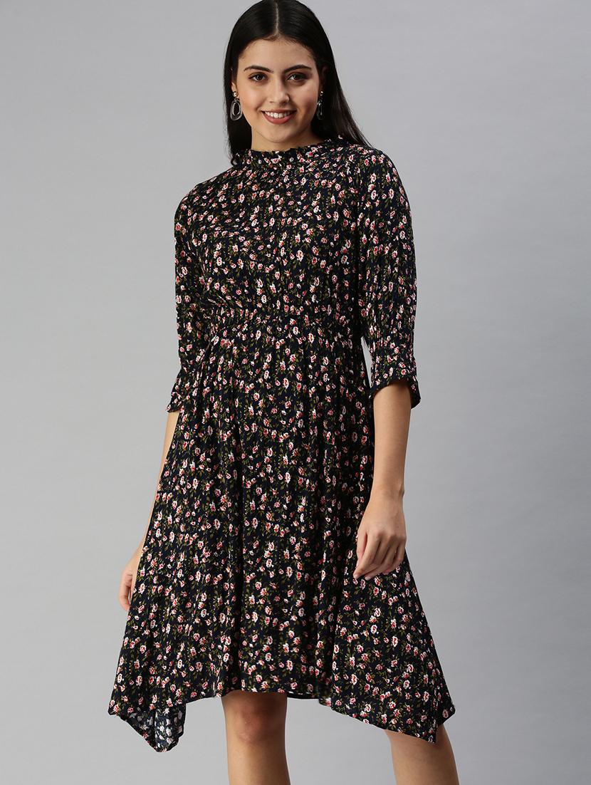 women's asymmetric floral dress - 18337286 - Zoom Image - 0