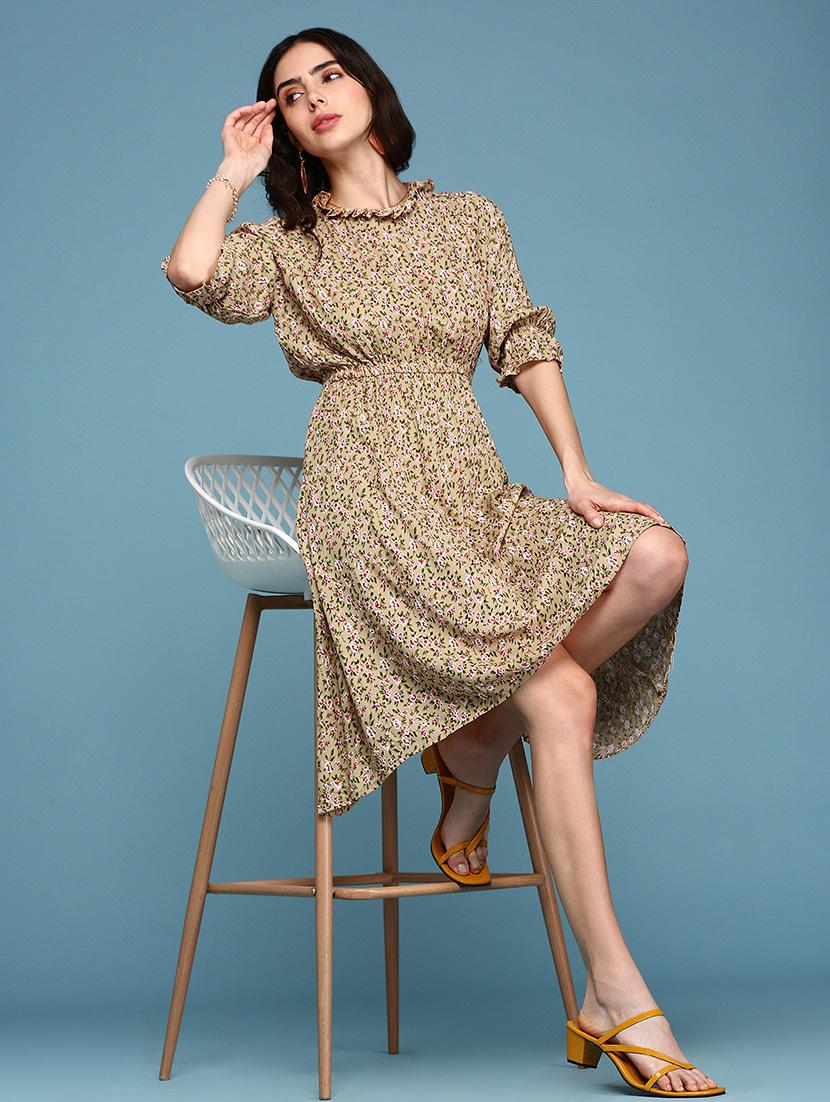 women's asymmetric floral dress - 18337287 -  Standard Image - 1