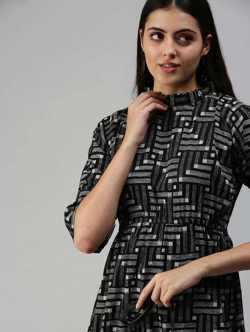 women's self design dress - 18337294 - Standard Image - 1