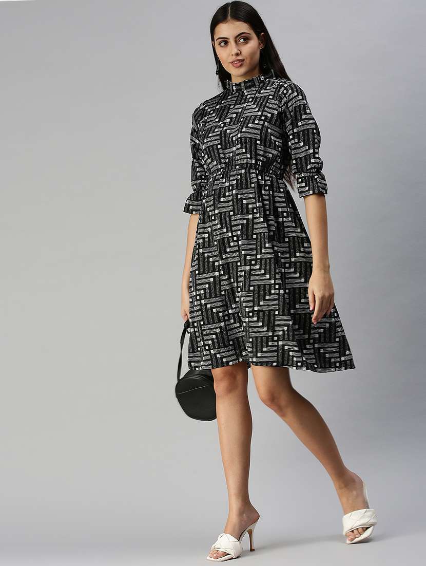 women's self design dress - 18337294 - Standard Image - 4