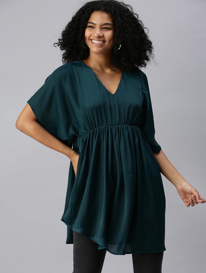 women's fit & flare solid dress - 18337302 -  Zoom Image - 0