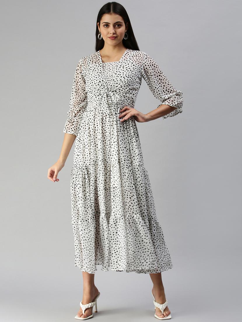 women's fit & flare typography dress - 18337318 - Zoom Image - 0