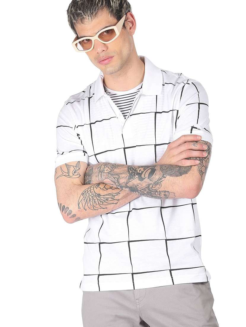 white check  t-shirt