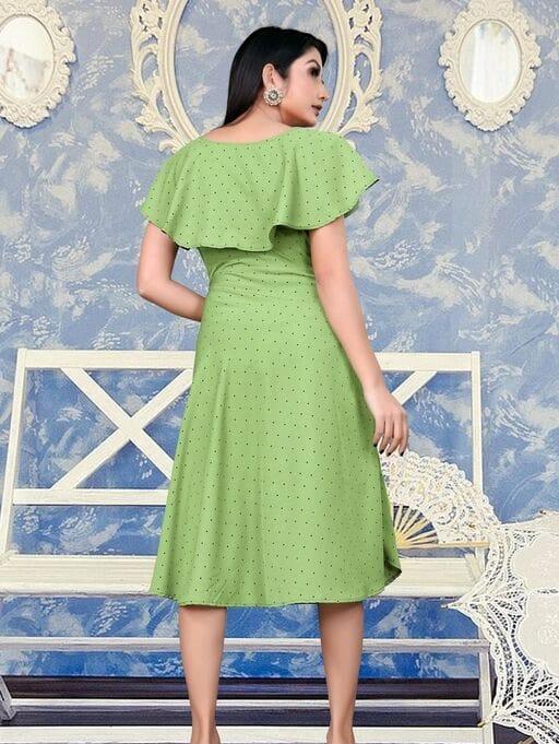 green crepe dress - 18338582 -  Standard Image - 1