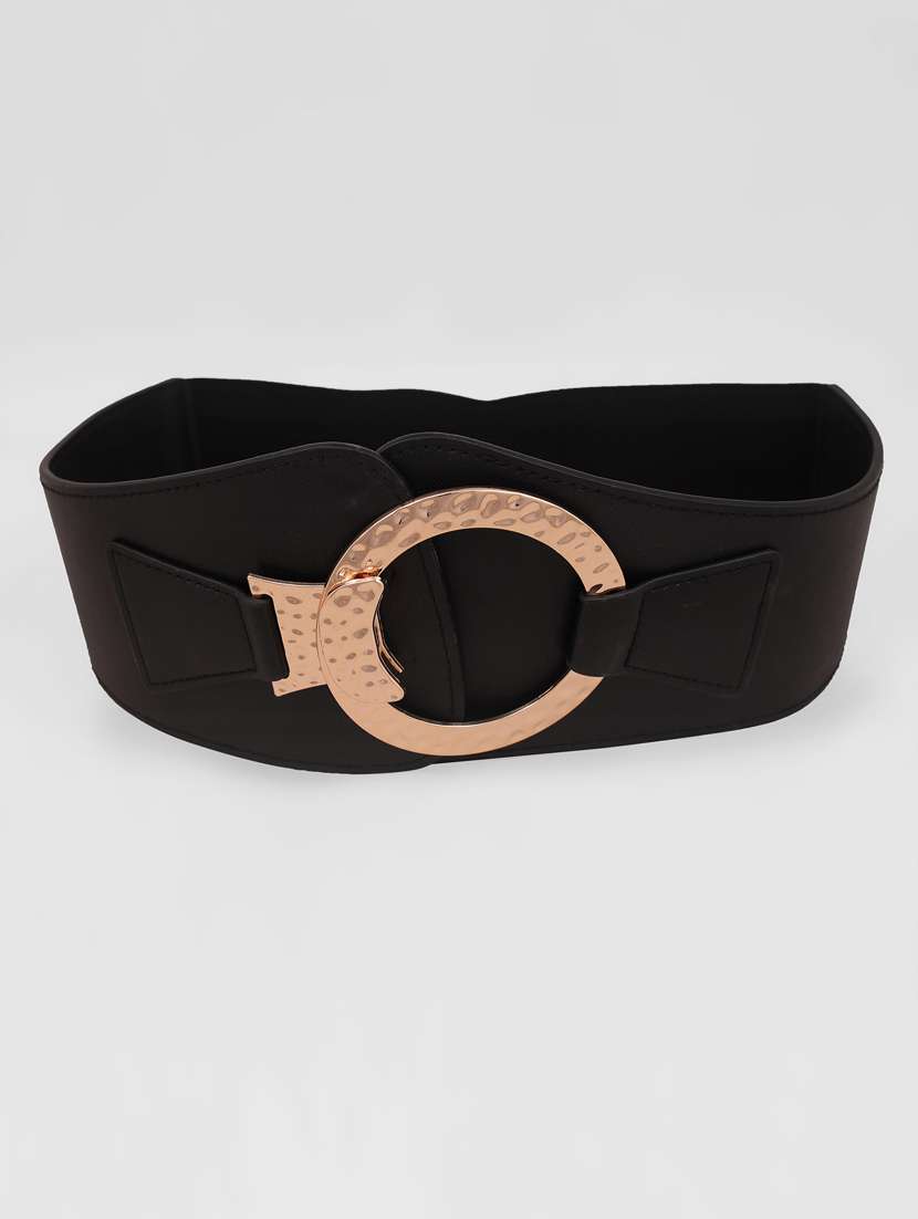 black leatherette belt