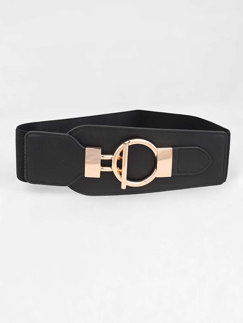 black leatherette belt