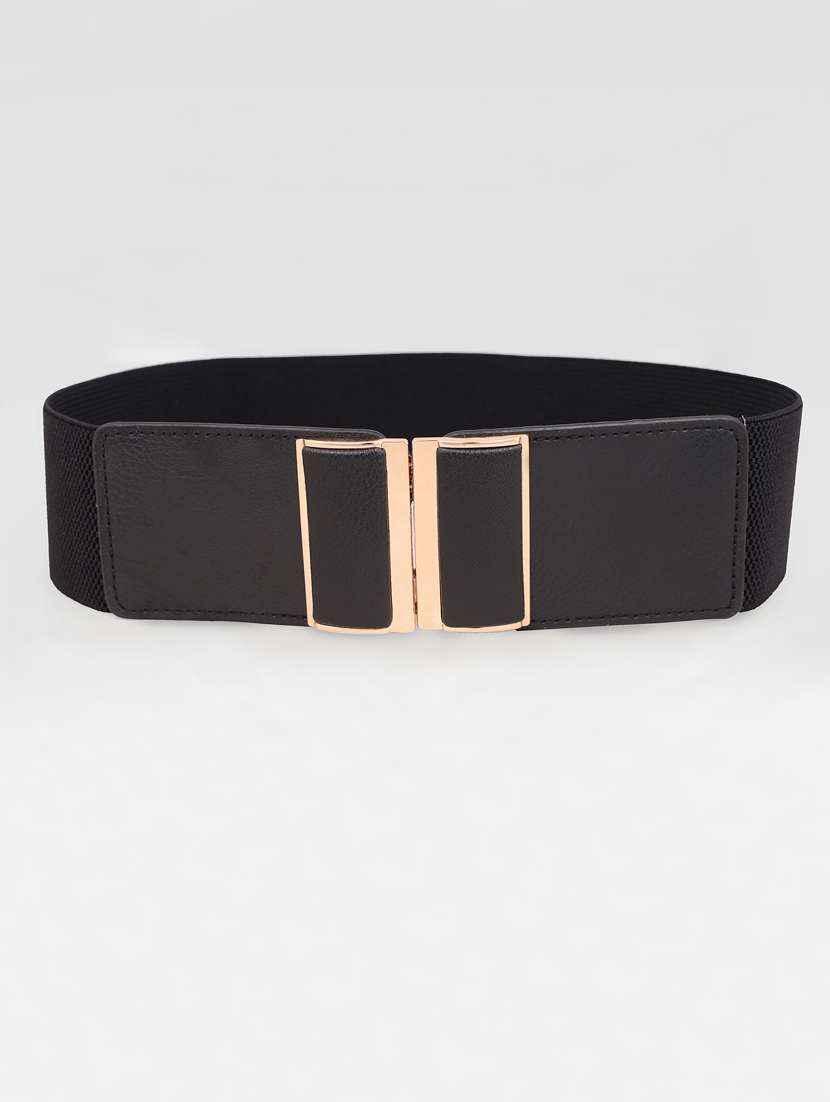 black leatherette belt