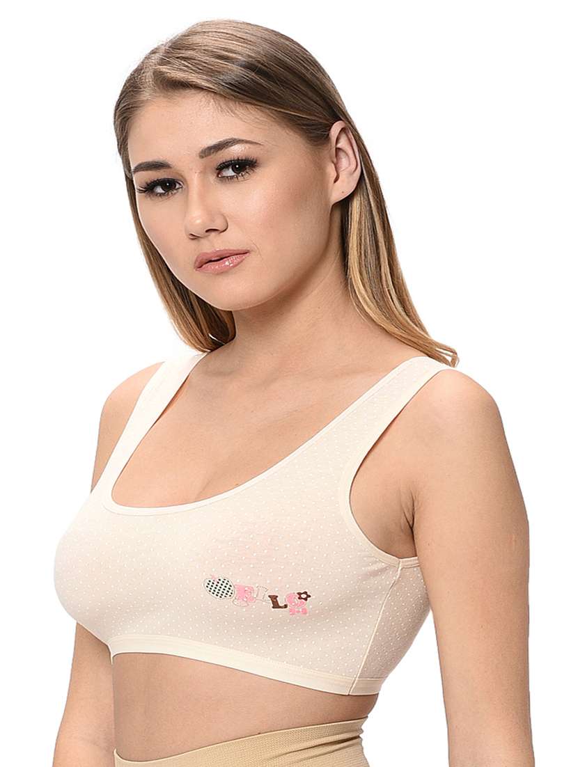 yellow printed sports bra - 18339391 -  Standard Image - 1