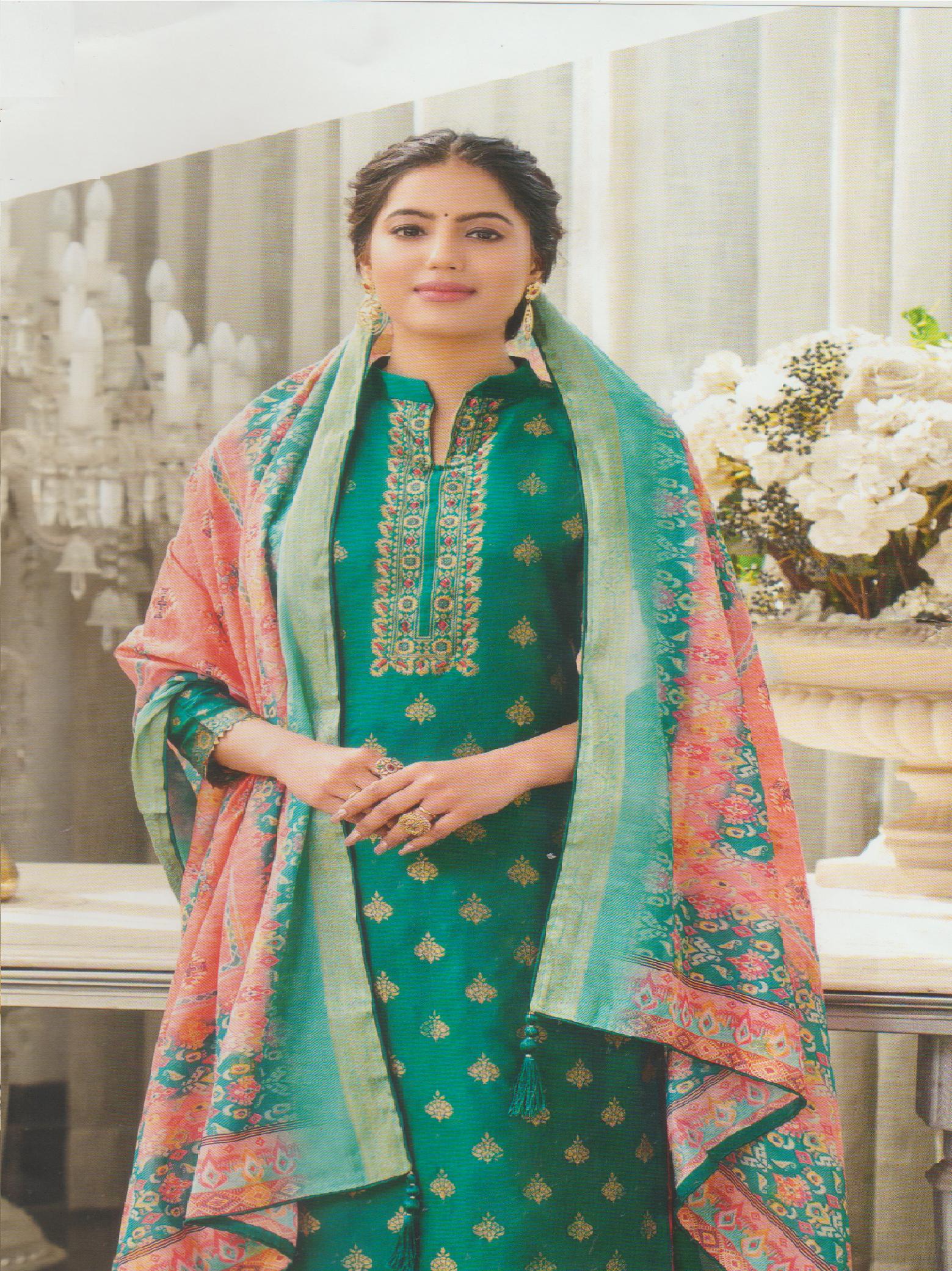 top:- pure viscose designer jaquard with  - 18339779 -  Standard Image - 1
