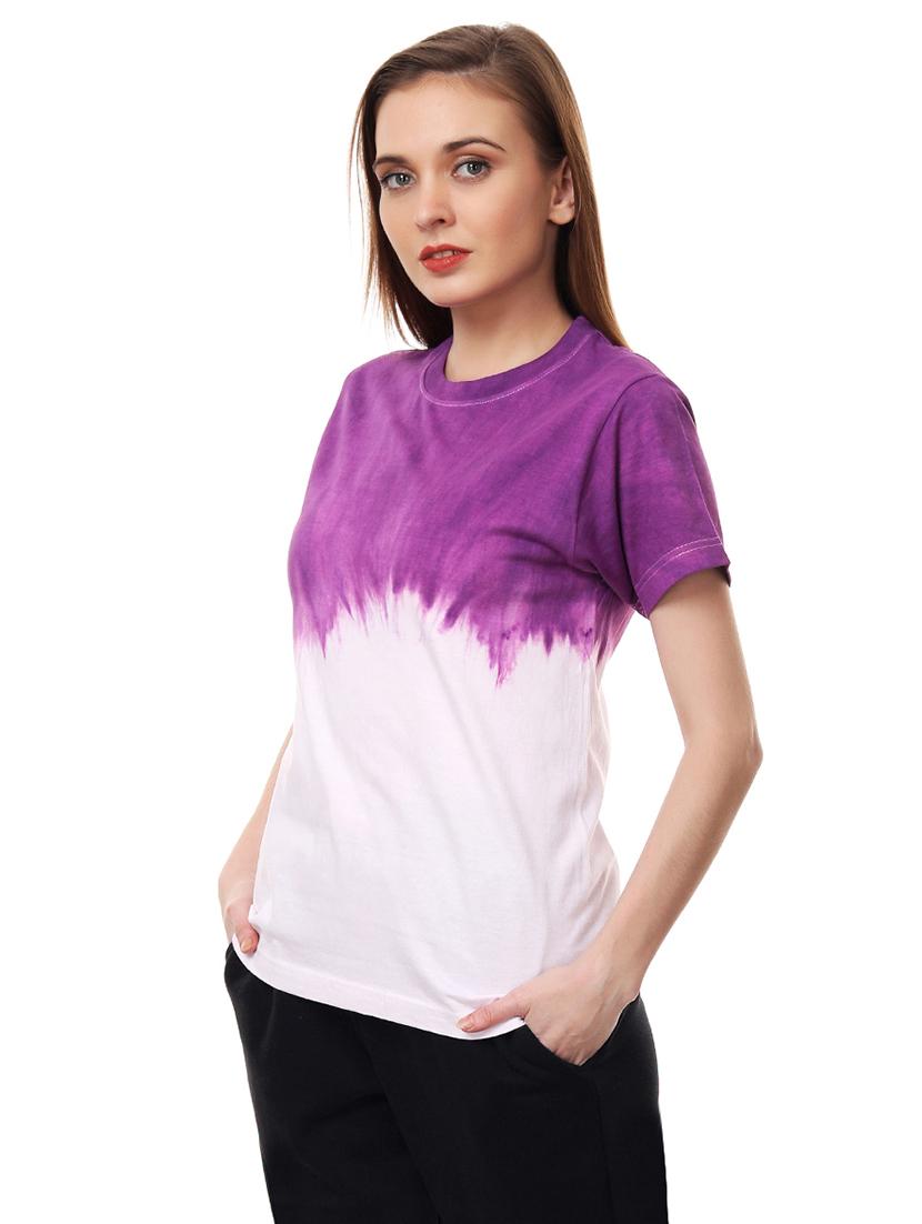 round neck tie & dye regular tee - 18339917 -  Standard Image - 1