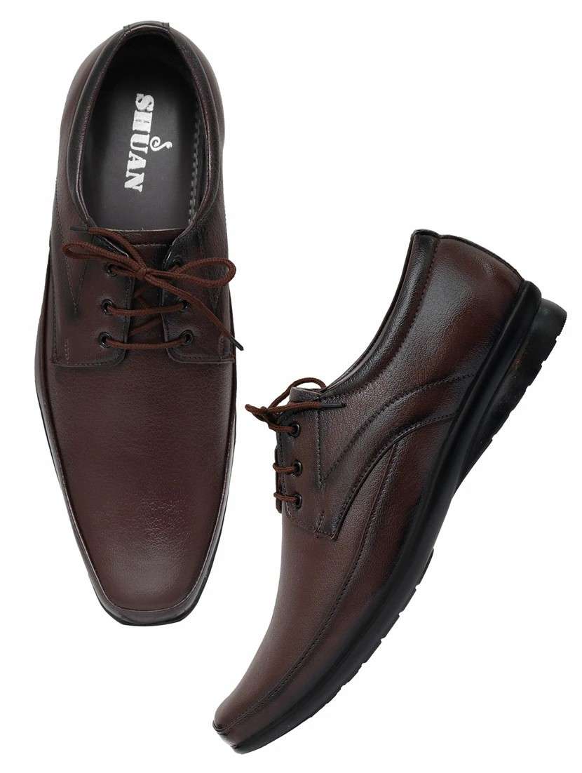 Brown Lace Up Formal Derby Shoes