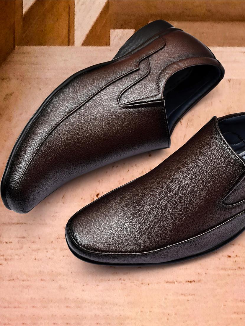 men brown slip on shoes - 18341022 - Zoom Image - 0