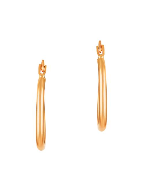 women gold pleated hoop earrings - 18341131 - Standard Image - 0