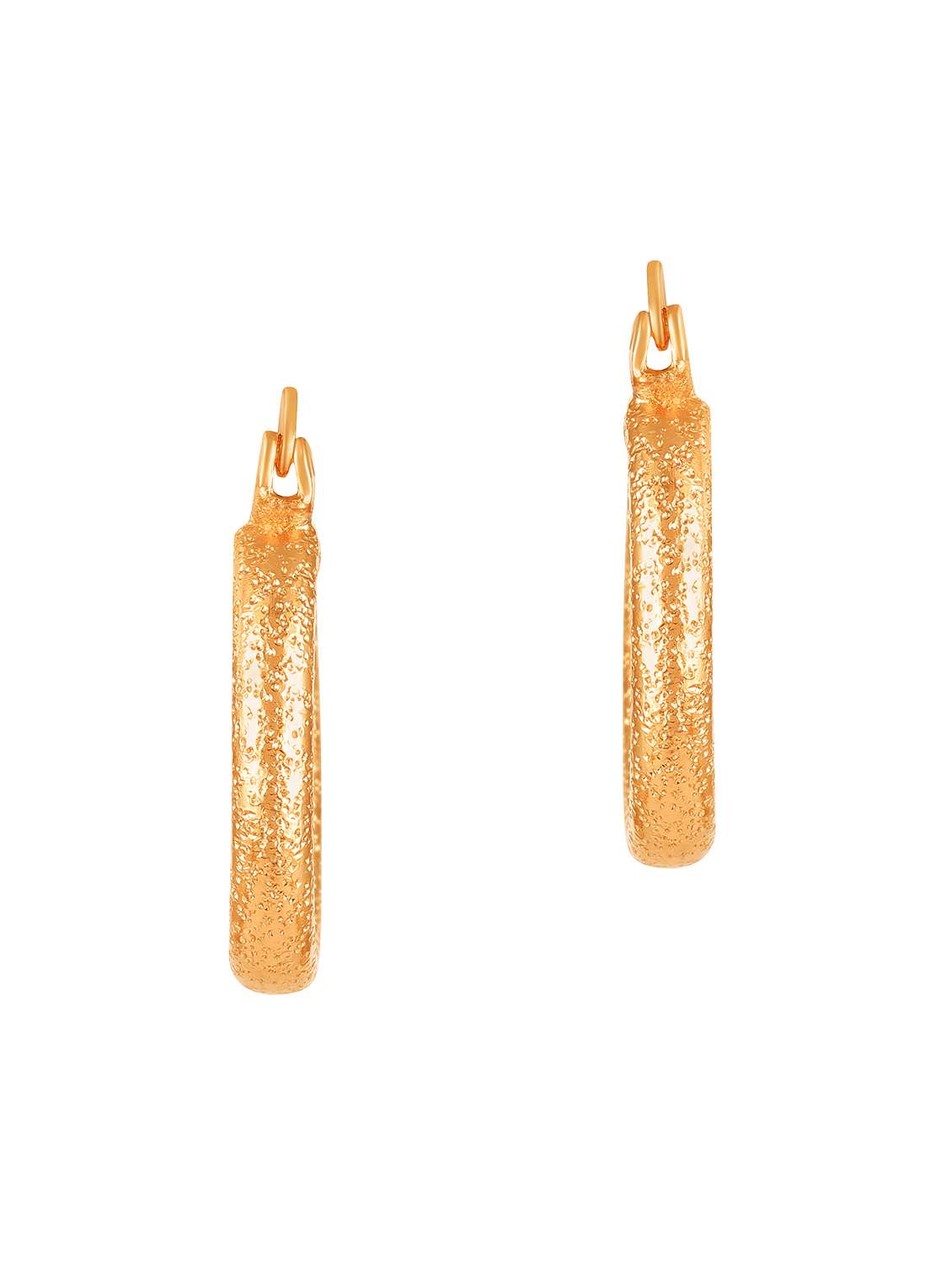 women gold pleated hoop earrings - 18341134 - Zoom Image - 0