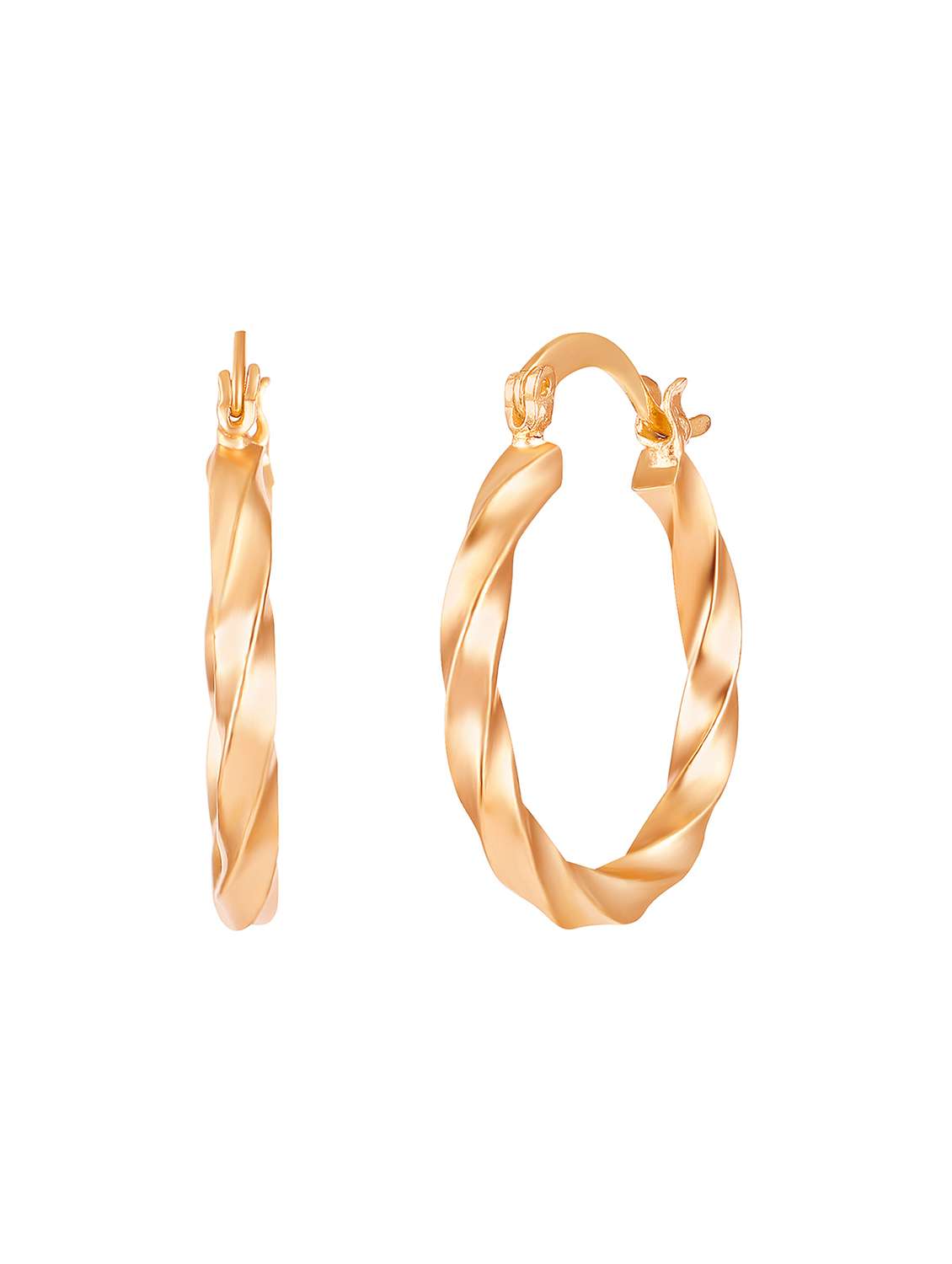 women rosegold hoop earrings - 18341135 -  Standard Image - 1