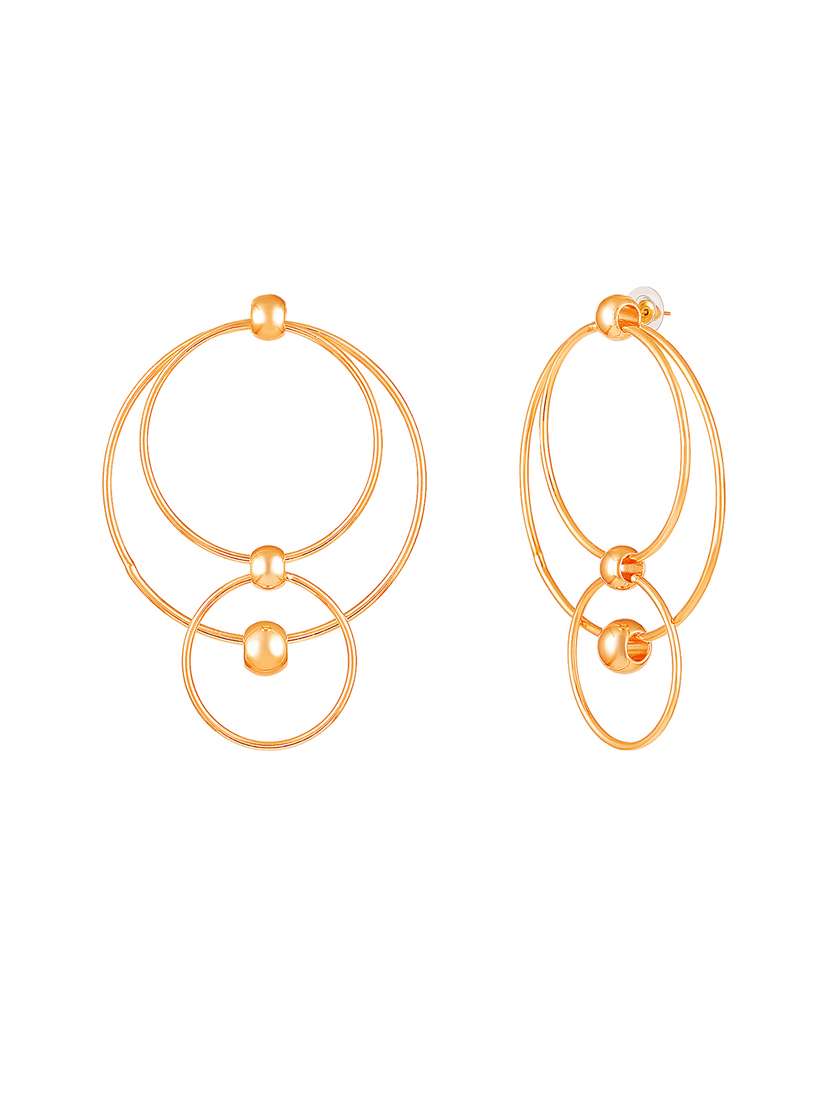 gold brass drop earring - 18341149 - Standard Image - 1