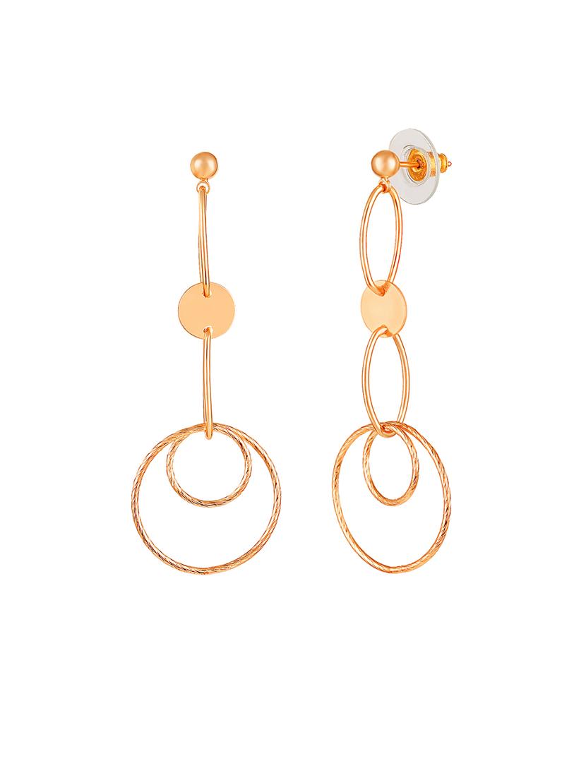 gold brass drop earring - 18341162 - Standard Image - 1