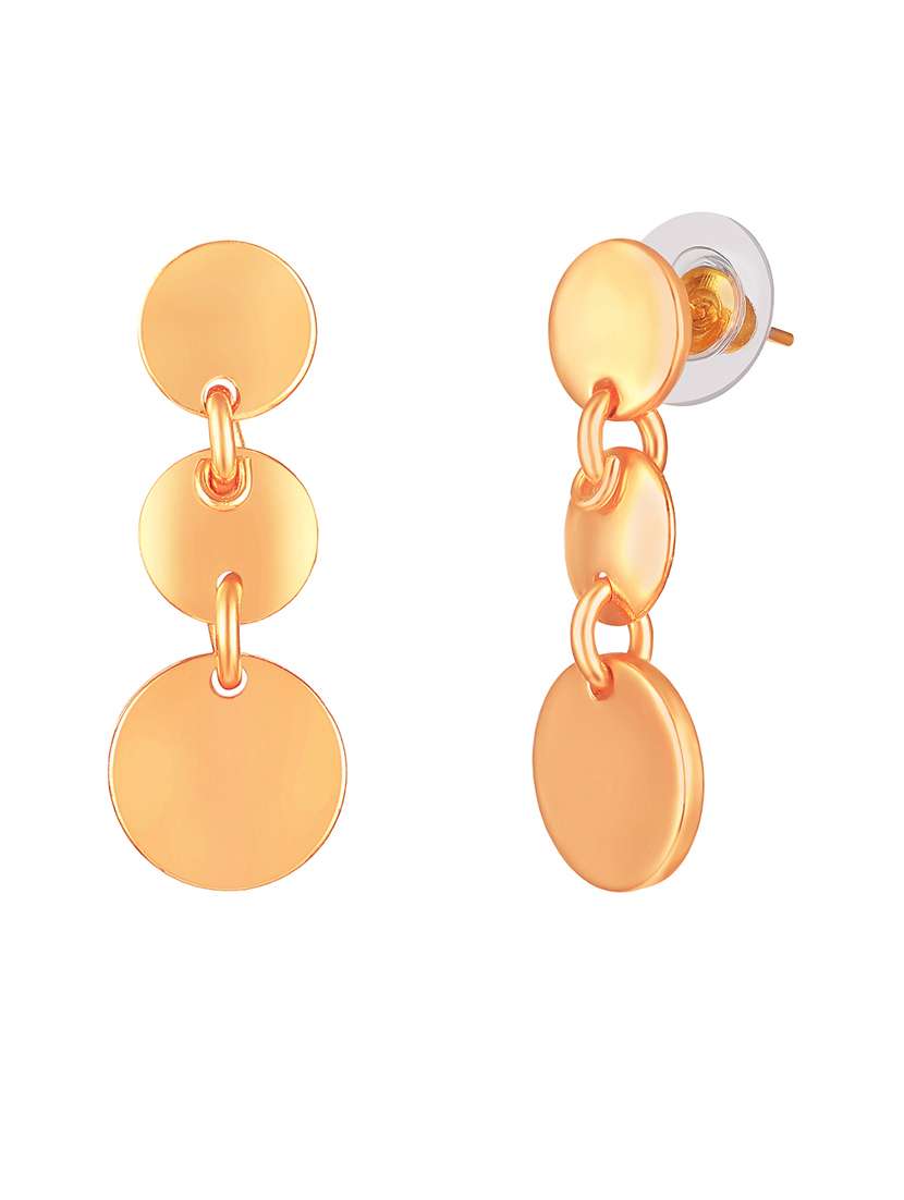gold brass drop earring - 18341199 -  Standard Image - 1