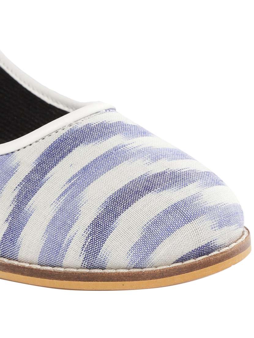 blue fabric slip on ballerina - 18341339 -  Standard Image - 4